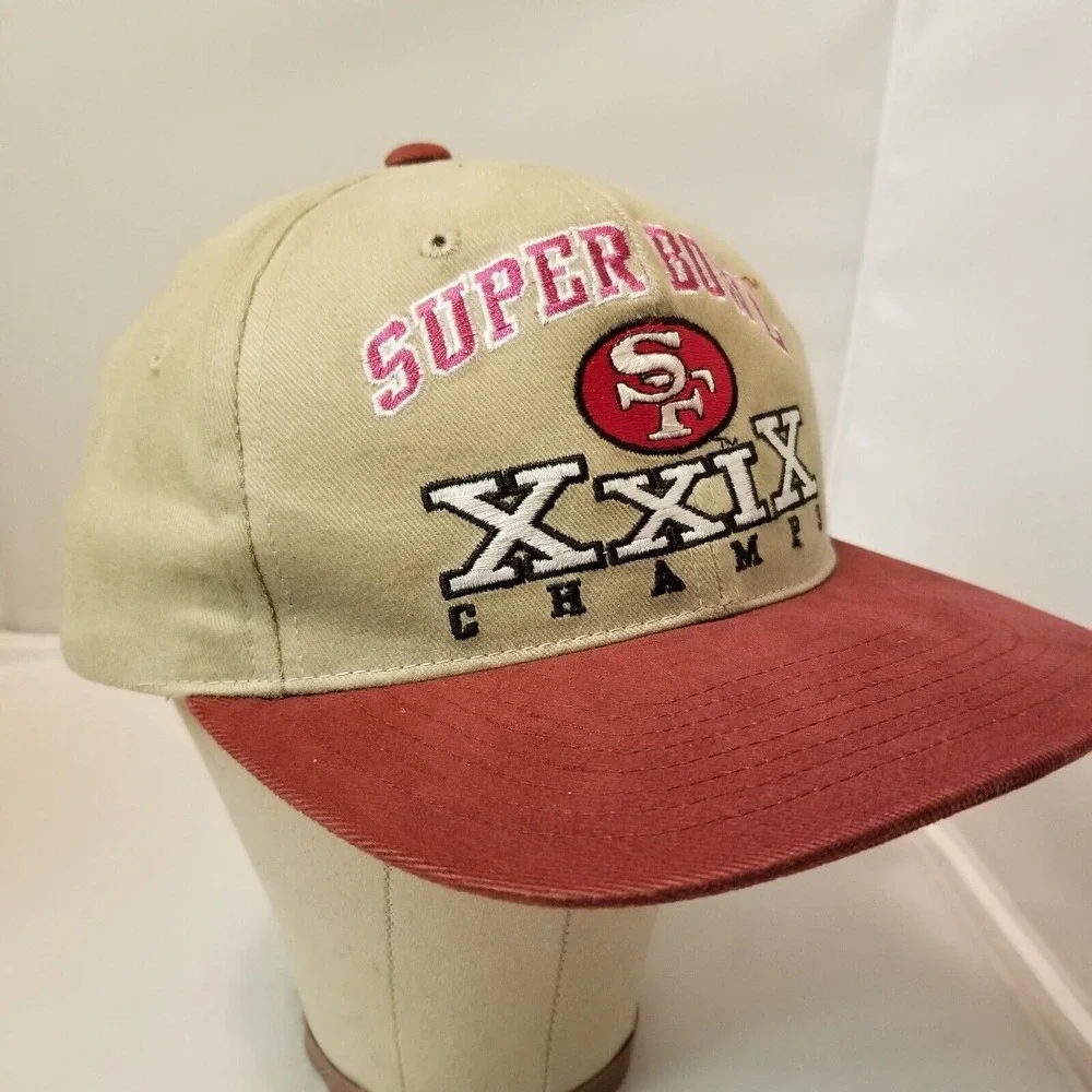 Vintage Super Bowl XXIX Chargers 49ers Hat American Needle Snap Back Tan‎